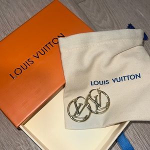 Louis Vuitton hoop earrings gold